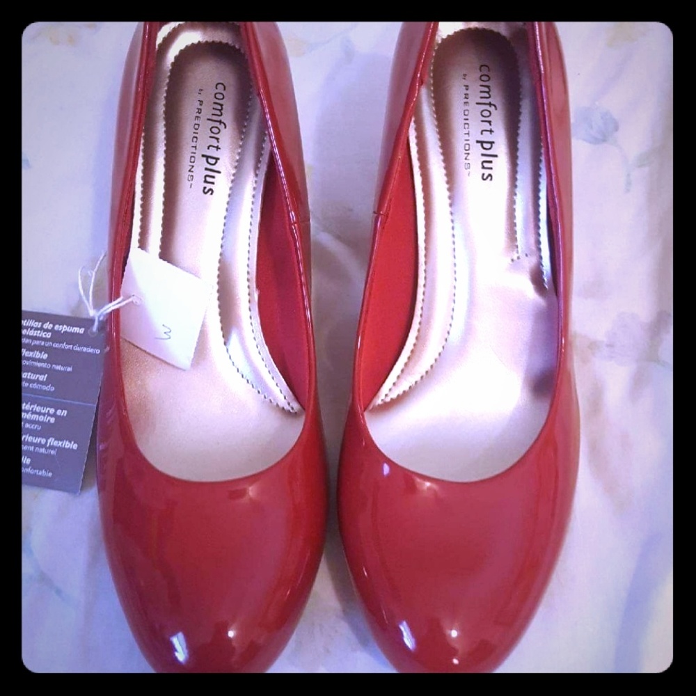 Red comfort plus heels
